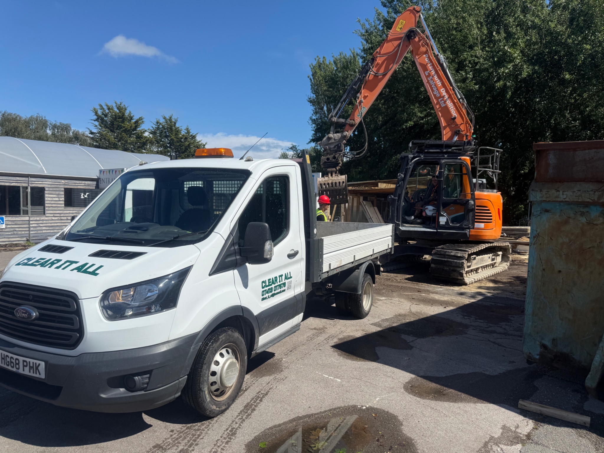 CLEAR IT ALL truck and machinery on site